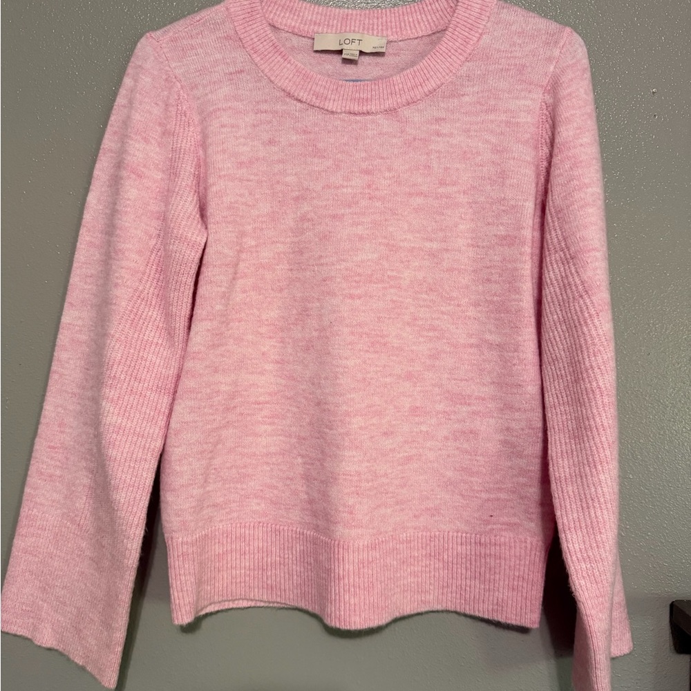 LOFT Light Pink Crewneck Sweater